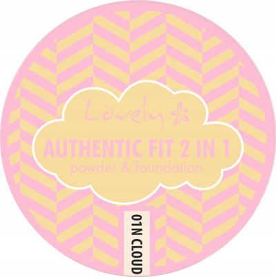 Pudër fondatinë Lovely Authentic Fit 2 in 1 01N Cloud, 9.5g, efekt mat