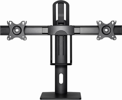 Stendë tavoline për monitorë Gembird MS-D2-01, për 2 monitorë 17" 27", VESA 75x75 100x100, e zezë