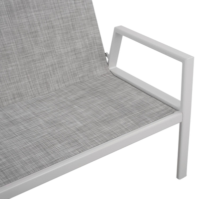 Sofa alumini me jastëkë e bardhë (HM5561.01), bardhë