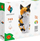 Set origami 3D HQ Invento Cat, skulpturë mace letre, pa ngjitës, multingjyrësh
