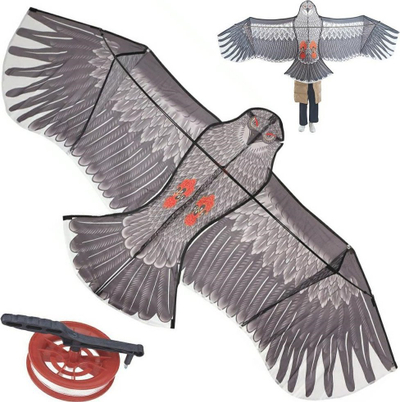 Fluturë ajri AG667C Kite XXL Shqiponjë, 200 cm, me dorezë edhe litar, shumëngjyrëshe