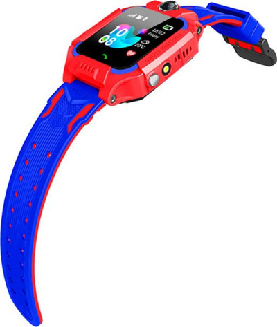 Smartwatch për kalamaj GoGPS K24, me GPS, bateri 400mAh, i kuq me blu
