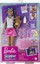 Set lodër Barbie Skipper Babysitters Crib Playset, me bebe kukull, krevat me gërvishka, rozë
