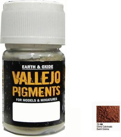 Pigment për modelizm Vallejo AV 73106 Burnt Sienna, pluhur, kafe