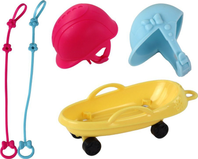 Kukull Anlily Winter Sports Leantoys, set sportiv dimri, flokë bjonde, shumëngjyrëshe