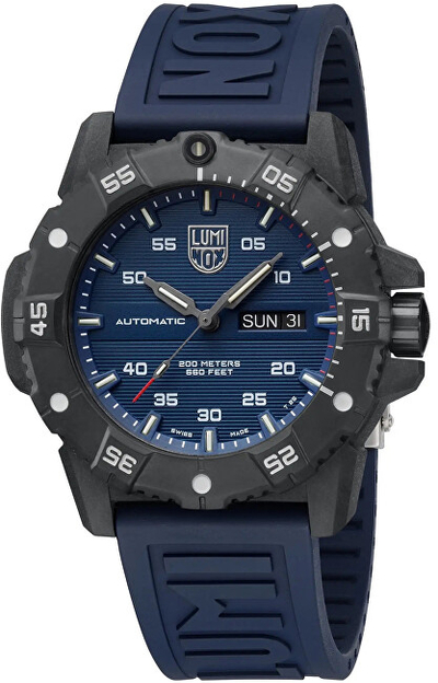 Orë dore për meshkuj Luminox Master Carbon SEAL Automatic XS.3863, e kaltër