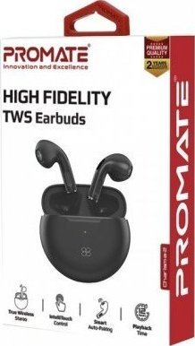 Kufje TWS Promate Charisma 2, Bluetooth 5.0, gjer në 12 orë, të zeza