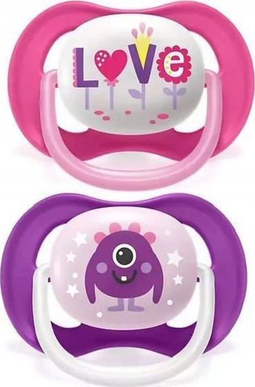 Biberoz qetësues Philips Avent Ultra Air Play, 6-18m, set 2 copë, shumëngjyrësh