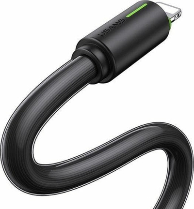 Kabllo USB C në Lightning Usams Yu Series SJ735, 1m, 30W, e zezë