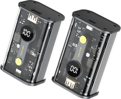 Powerbank Wekome WP-333, 10000mAh, PD 20W QC 22.5W, i zi transparent