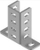 Bazë këndore metalike PVC 661307, për profile 40-41 mm, çelik 5 mm, e galvanizuar