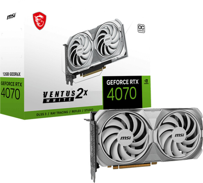 Kartelë grafike MSI GeForce RTX 4070 Ventus 2X White OC 12GB GDDR6X