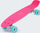 Skateboard LED me drita, rrota që ndizen, deri 100 kg, rozë