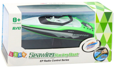 Varkë lodër me telekomandë RC Motorboat, 15 cm, 2.4 GHz, e bardhë jeshile