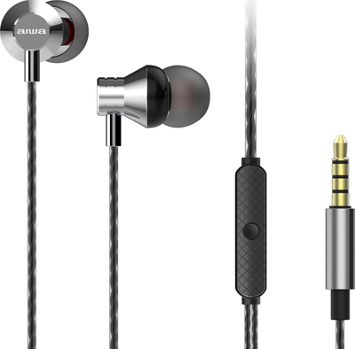 Kufje in ear Aiwa ESTM 50SL, me mikrofon, argjendti