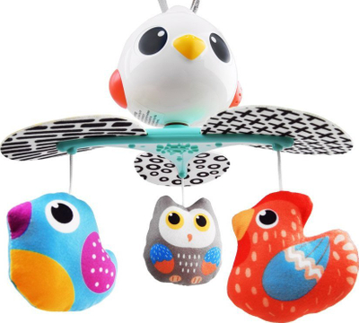 Музичко вртелешка Hola Toys, со птици, шарена