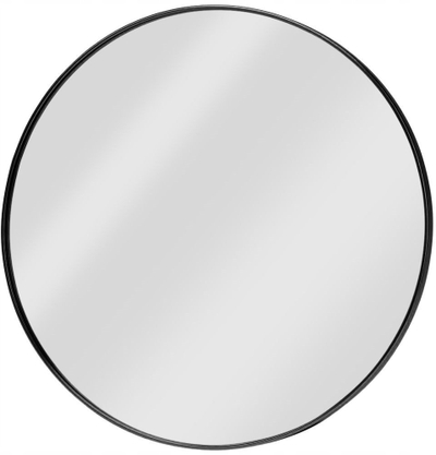 Pasqyrë dekorative me kornizë metalike, 55 cm, e zezë