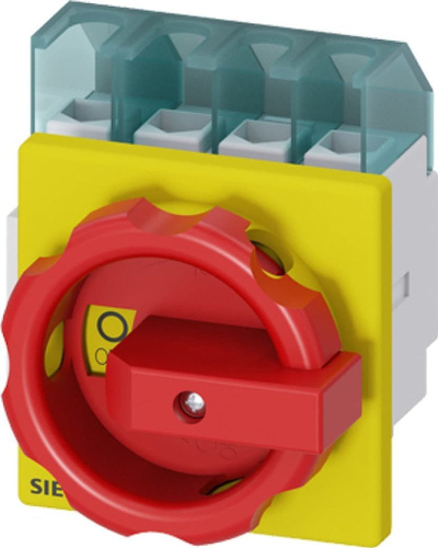 Çelës shkëputës ngarkese Siemens SENTRON 3LD21031TL53, 4 pole, 25A 690V AC, i kuq verdhë
