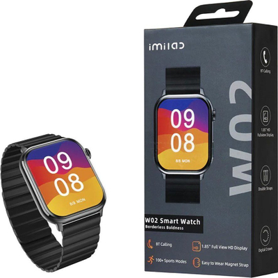 Паметен часовник Имилаб W02, TFT екран 1.85\", Bluetooth, црн