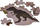 Puzzle flore Floss and Rock Dinosaur, 80 copa, në formë dinozauri, shumëngjyrësh