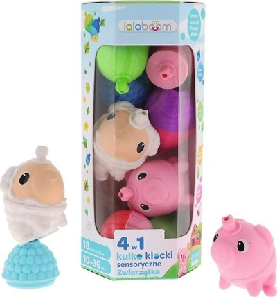 Set lodrash interaktive Trefl Lalaboom Animal Farm, 18 pjesë, me ngjyra të ndryshme
