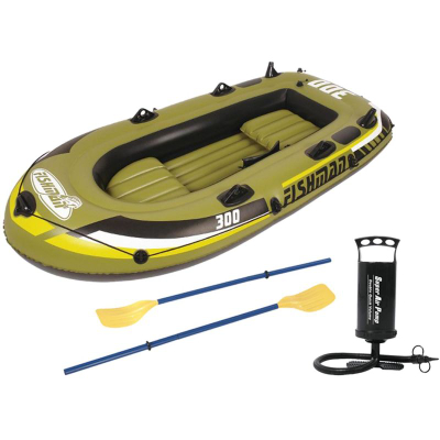 Varkë me ajër Bestway Fishman 300 Set, 252 cm, 3 veta, jeshile