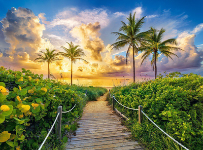 Puzzle Castorland Colorful Sunrise in Miami, 3000 copë, 92 x 68 cm, shumëngjyrësh