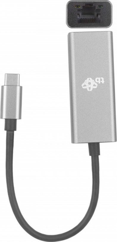 Adapter rrjeti USB TB Print USB C në RJ45, 10/100/1000 Mb/s, gri