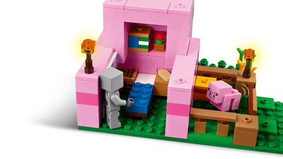 Set ndërtimi LEGO Minecraft Pig House 21268, për fëmijë, shumëngjyrësh