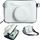Çantë mbrojtëse LOVE INSTANT për Fujifilm Instax Wide 400, material PU, me rrip, gri