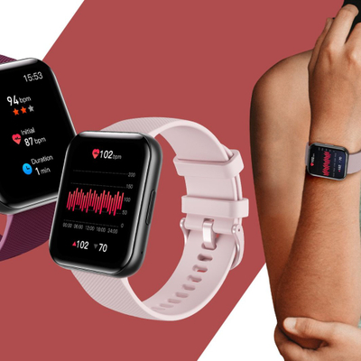 Smartwatch Bemi SmartWatch Exo, ekran 1.91" TFT, IP67, i zi me rrip rozë