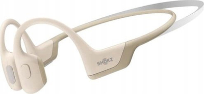 Kufje sportive Shokz OpenRun Pro Mini, me përçim nëpër kockë, Bluetooth, bezhë
