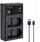 Karikues baterish K&amp;F Concept EN-EL15, me dy vende, me ekran LED, me kabllo Type C