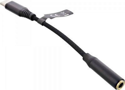 Adaptor audio InLine, USB-C në 3.5mm, me kabllo, i bardhë