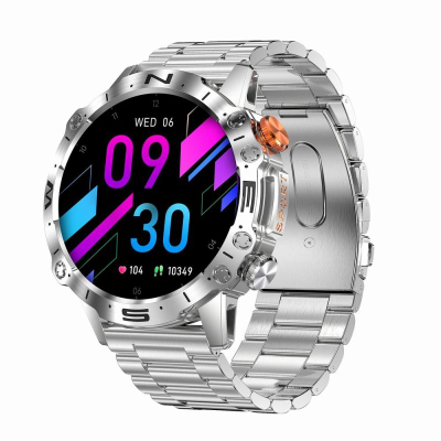 Smartwatch Mski Gravity GT20-2, ekran 1.43" AMOLED, thirrje me Bluetooth, ngjyrë argjendi