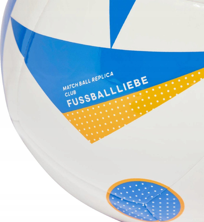 Top futbolli adidas Fussballliebe Euro24 Club IN9371, fshikëz lateksi, TPU, i bardhë me blu