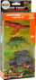 Set lodrash me dinosaurë dhe makinë, 2 figura, raketë e gjelbër