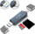 Читач на картички Zenwire 4in1, USB 3.0, USB C, 5 Gb/s, до 2TB, сива