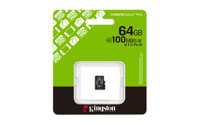 Kartë memorje microSDXC Kingston Canvas Select Plus, 64GB, pa adapter