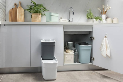 Кошница за отпадоци Curver Ready To Collect, 20L, рециклирана пластика, бела