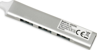 USB-разгранувач iBOX IUH3FAS, 4 порти, USB 3.0, сребрен