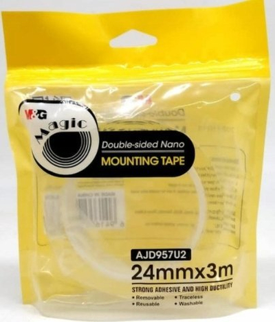 Shirit ngjitës Nano Tape, dyshtresor, 24mm 3m, transparent