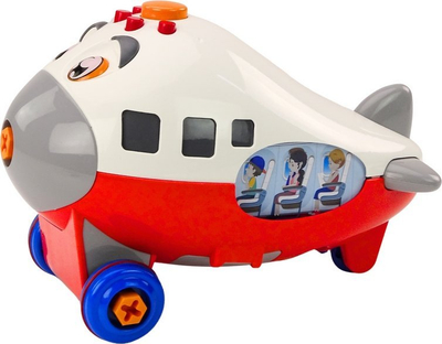 Lodra aeroplan DIY, me mjete montimi, helikë rrotulluese, i kuq