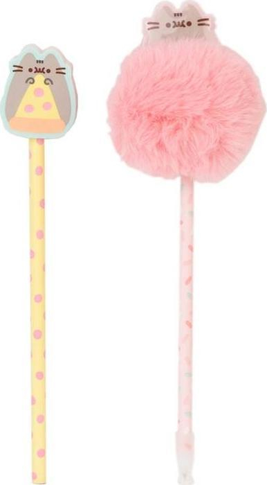 Set shkrimi Pusheen Foodie, 6 pjesë, me penar dhe fletore, shumëngjyrësh