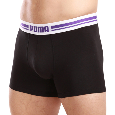 Boksa për meshkuj Puma, set 2 copë, pambuk elastan, të zinj