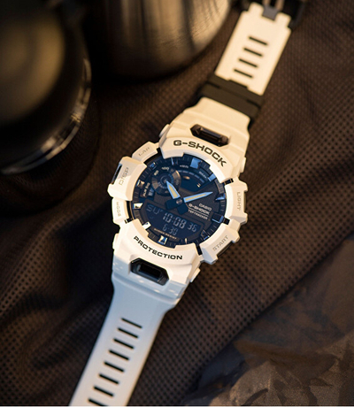 Orë dore për meshkuj Casio G-Shock, e bardhë