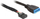 Kabllo DeLock USB 19 Pin - USB 9 pin 83281, 0.3m, e zezë