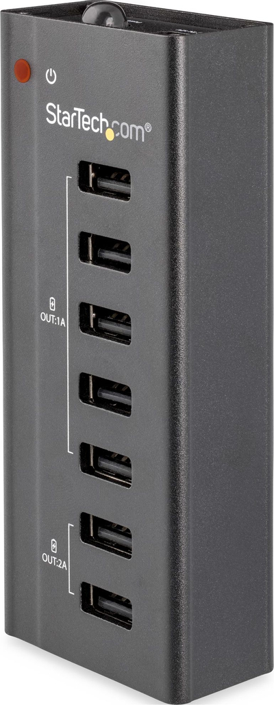 Hub USB StarTech.com 7 Port, USB 2.0, me adapter AC, i zi