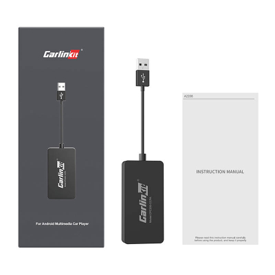 Adapter wireless për makinë Carlinkit CCPA, Apple CarPlay, Android Auto, i zi