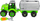 Lodër traktor me i montu MEGA CREATIVE 482970, me rimorkio, me pajisje, jeshil